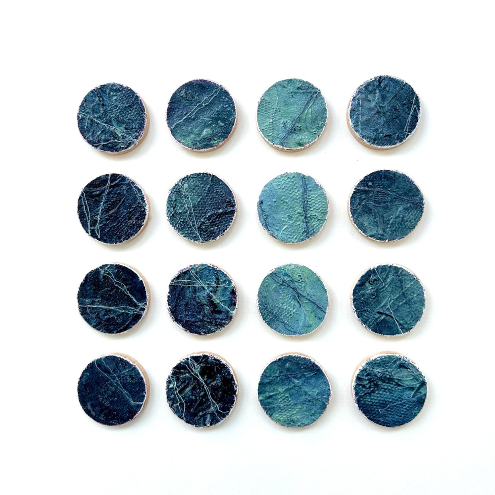 Ocean Coastal Patterns Original Mixed Media Artwork by Frankie Creith North Coast Portrush