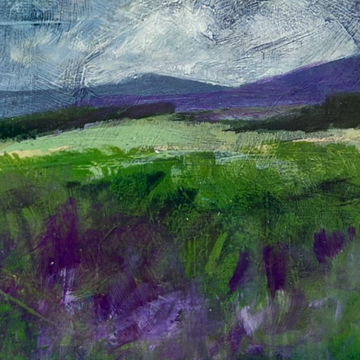 Lavender Texturised Original Acrylic Painting by Frankie Creith (Close Up)