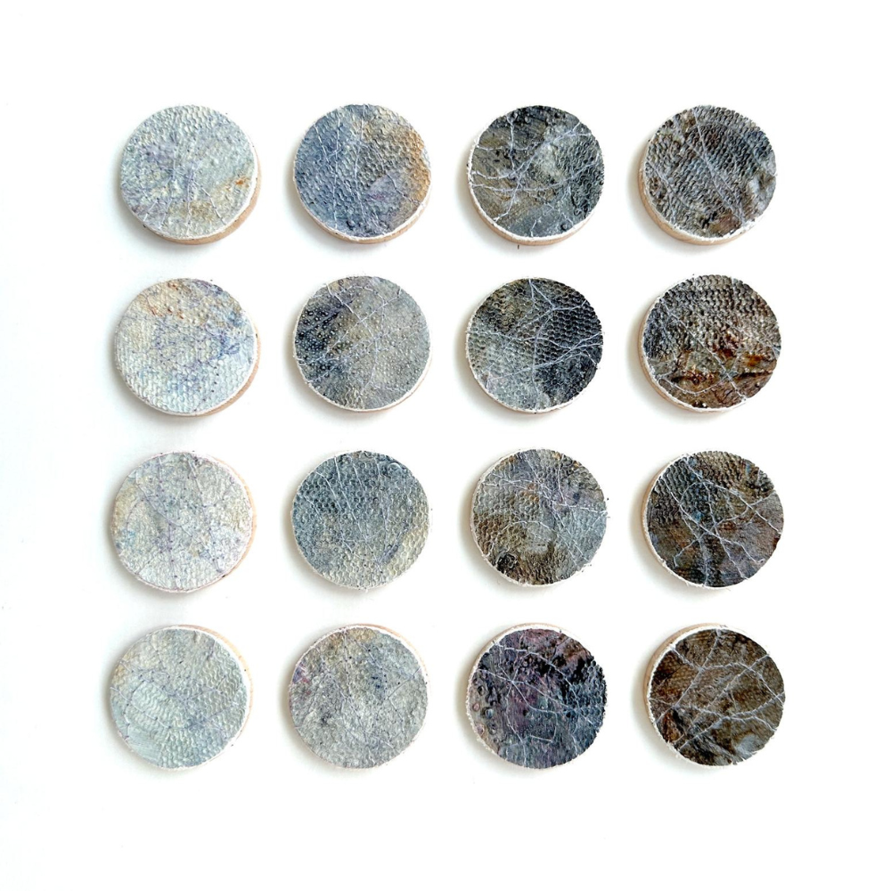 Pebbles Coastal Patterns Original Mixed Media Artwork by Frankie Creith North Coast Portrush