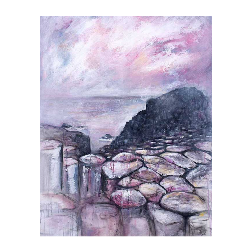 Pink Causeway Cushion by Frankie Creith (Image)