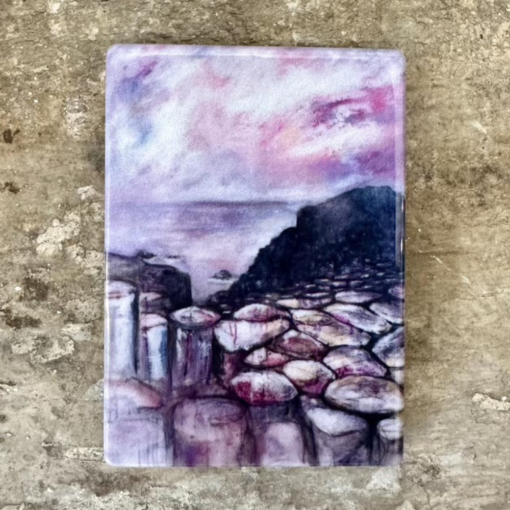 Pink Causeway fridge magnet close up view by artist frankie creith