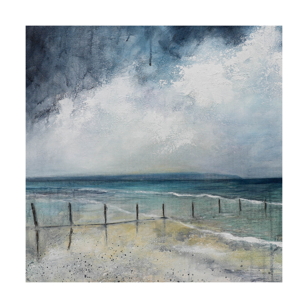 Portstewart Beach Fine Art Print by Frankie Creith (View with Border).