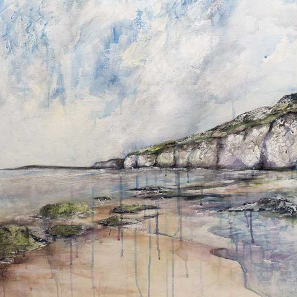 Purple Whiterocks Portrush Rhubarb and Ginger Candle 100% Vegan Candle (artwork)