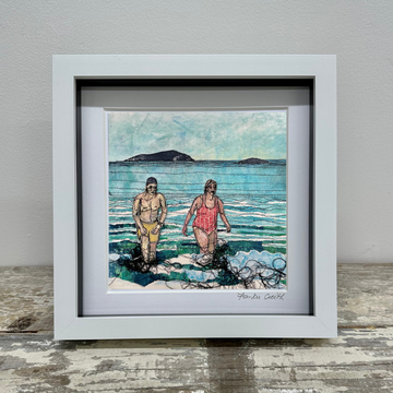 Sea Swimmers Two box framed print by North Coast artist Frankie Creith.
