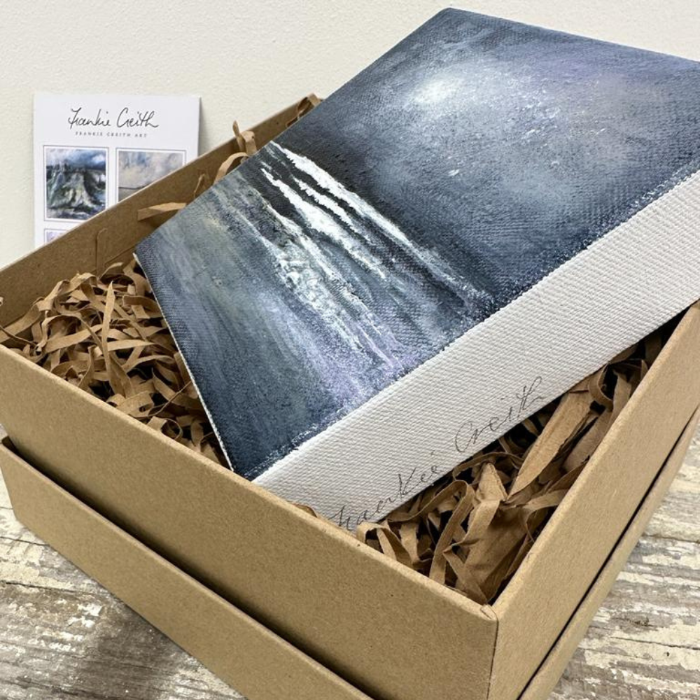 Seascape 6 Mini Original painting by irish artist signature detail