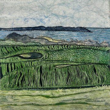 The Skerries Royal Portrush Textile Artwork by Frankie Creith (Detail)