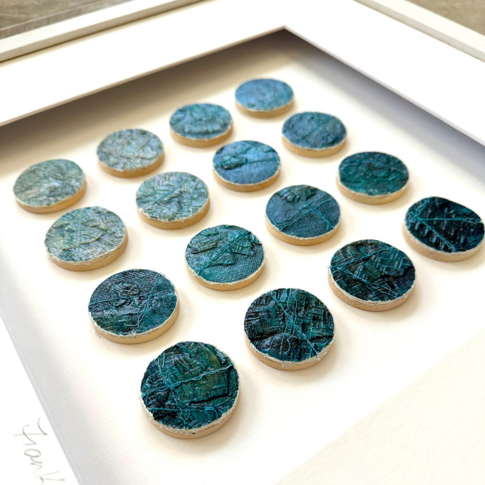 Tide Coastal Patterns Original Mixed Media Artwork by Frankie Creith North Coast Portrush (Signed)