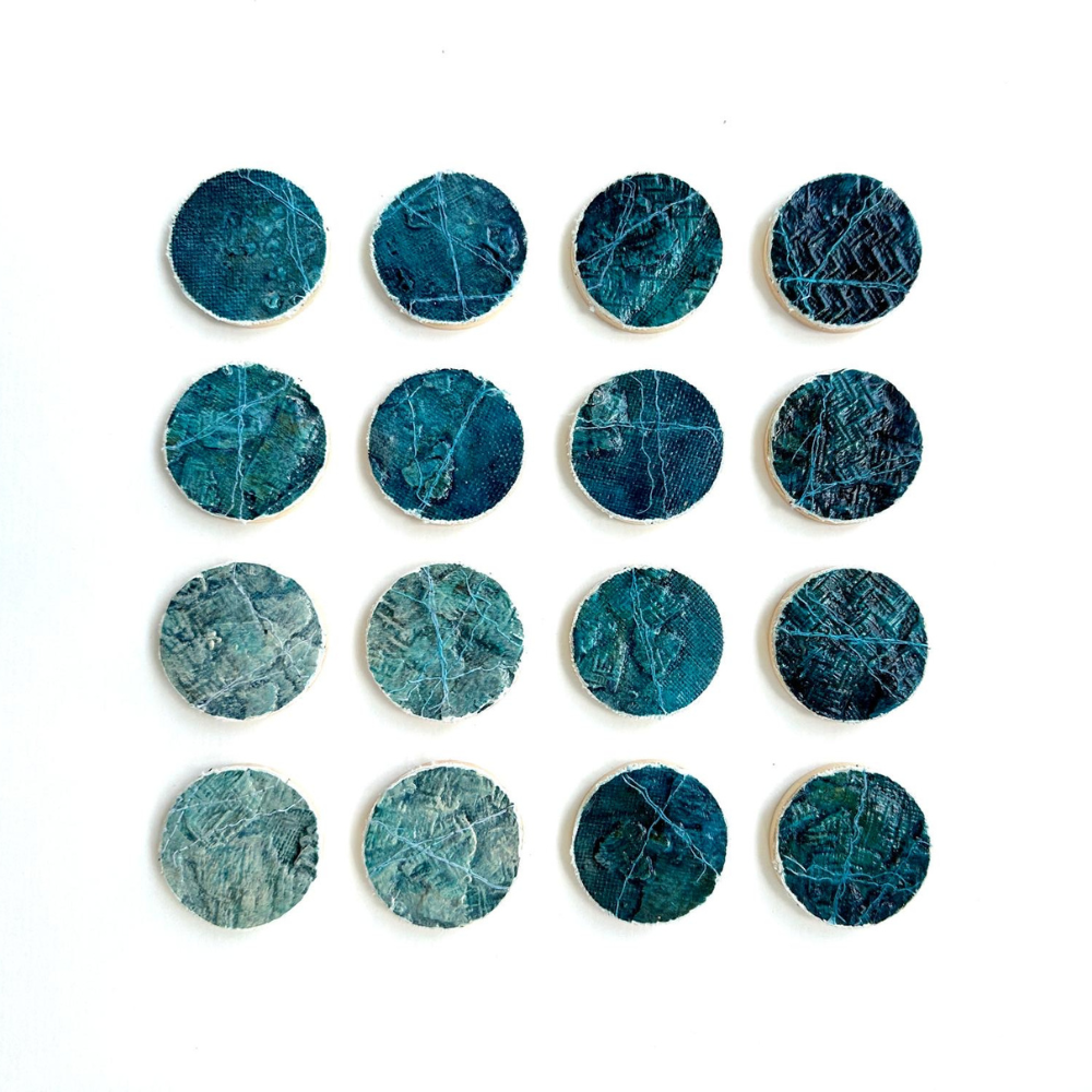 Basalt Coastal Patterns Original Mixed Media Artwork by Frankie Creith North Coast Portrush 