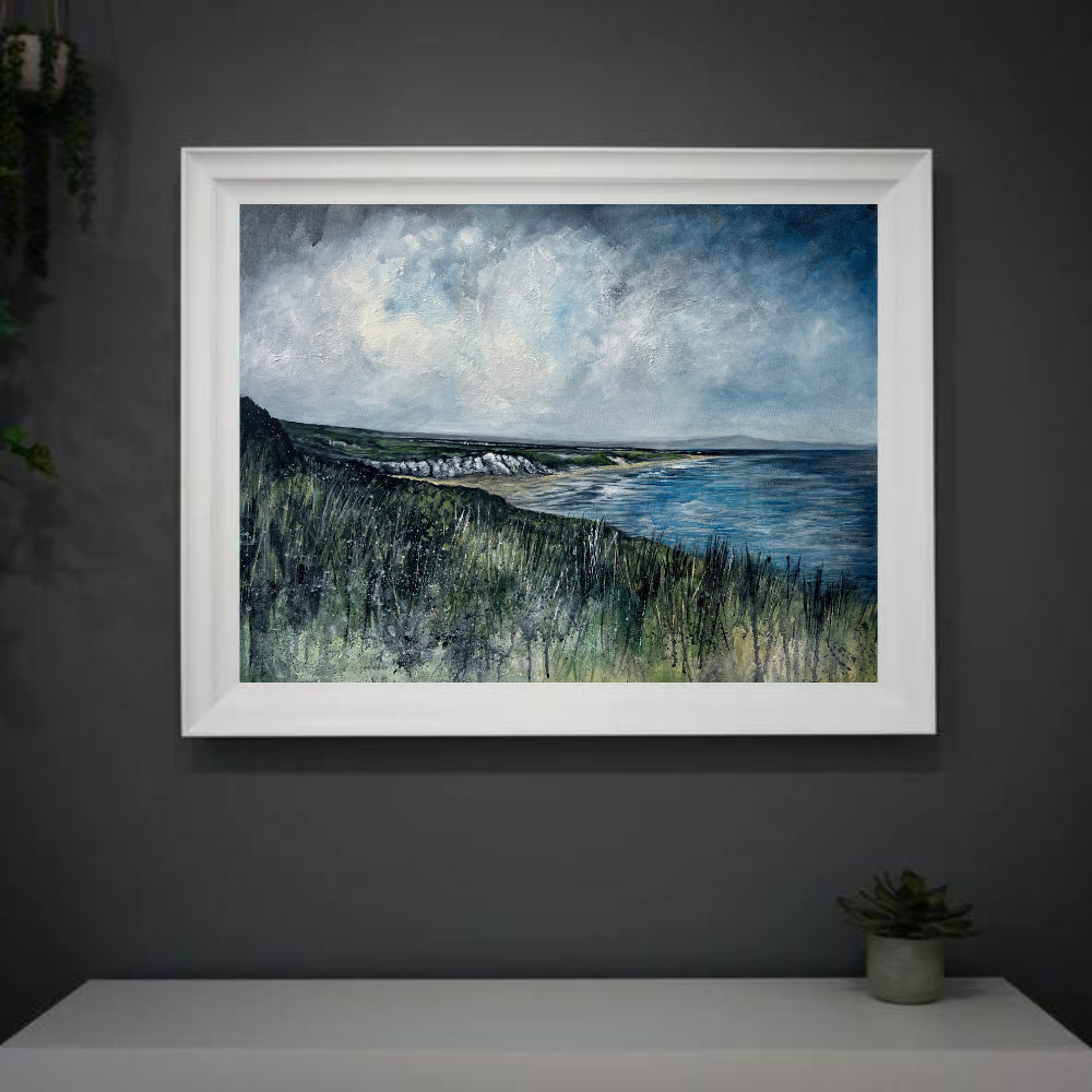 Whiterocks Original Artwork by Frankie Creith Portrush (Framed)