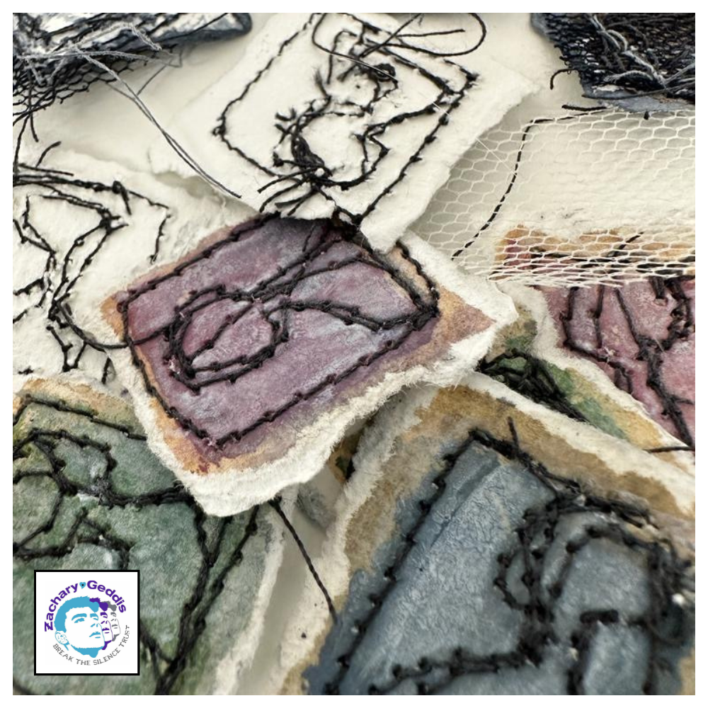 Zachary Geddis Postcards Portrush Paddling Pool One Mixed Media Artwork by Frankie Creith (Stamps)