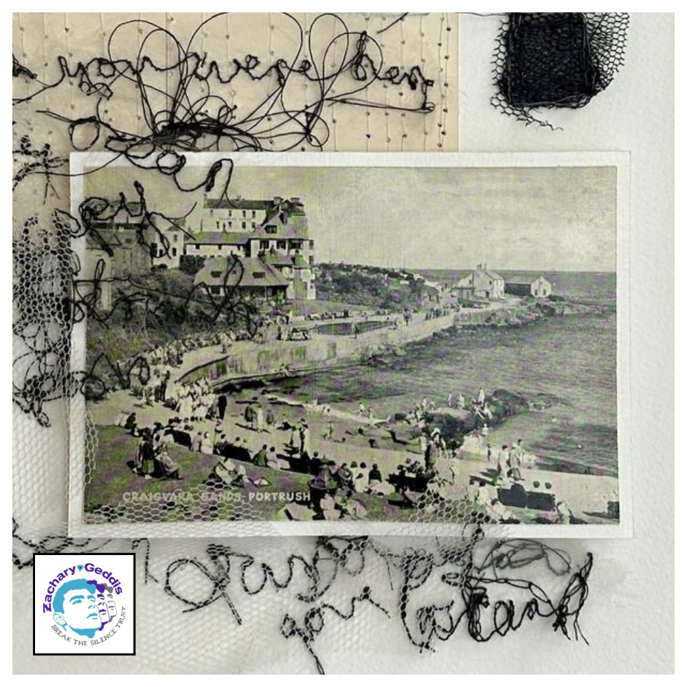 Zachary Geddis Ladies Bathing Place One Mixed Media Artwork by Frankie Creith (Postcard Detail)