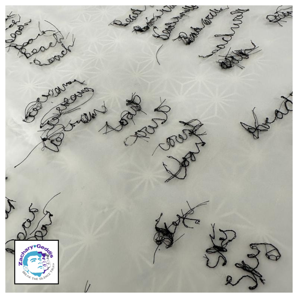 Zachary Geddis Ladies Bathing Place Two Mixed Media Artwork by Frankie Creith (Text)