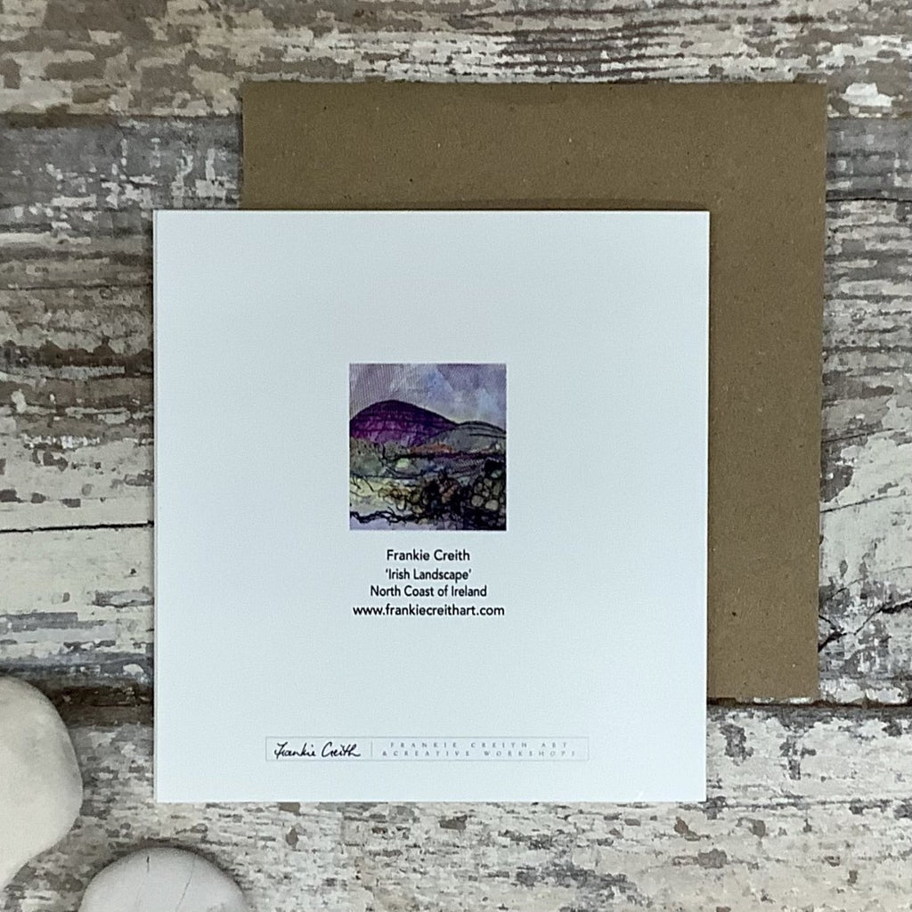 Irish Landscape Stone Wall Greeting Card rear view