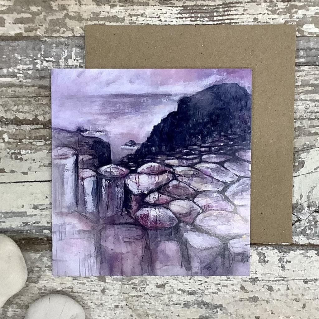 Pink Causeway greeting card by Frankie Creith