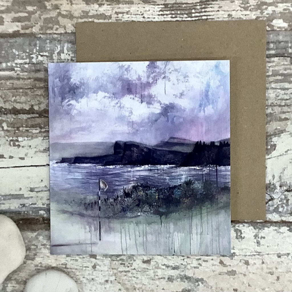 Dunluce Golf Greeting Card by Frankie Creith