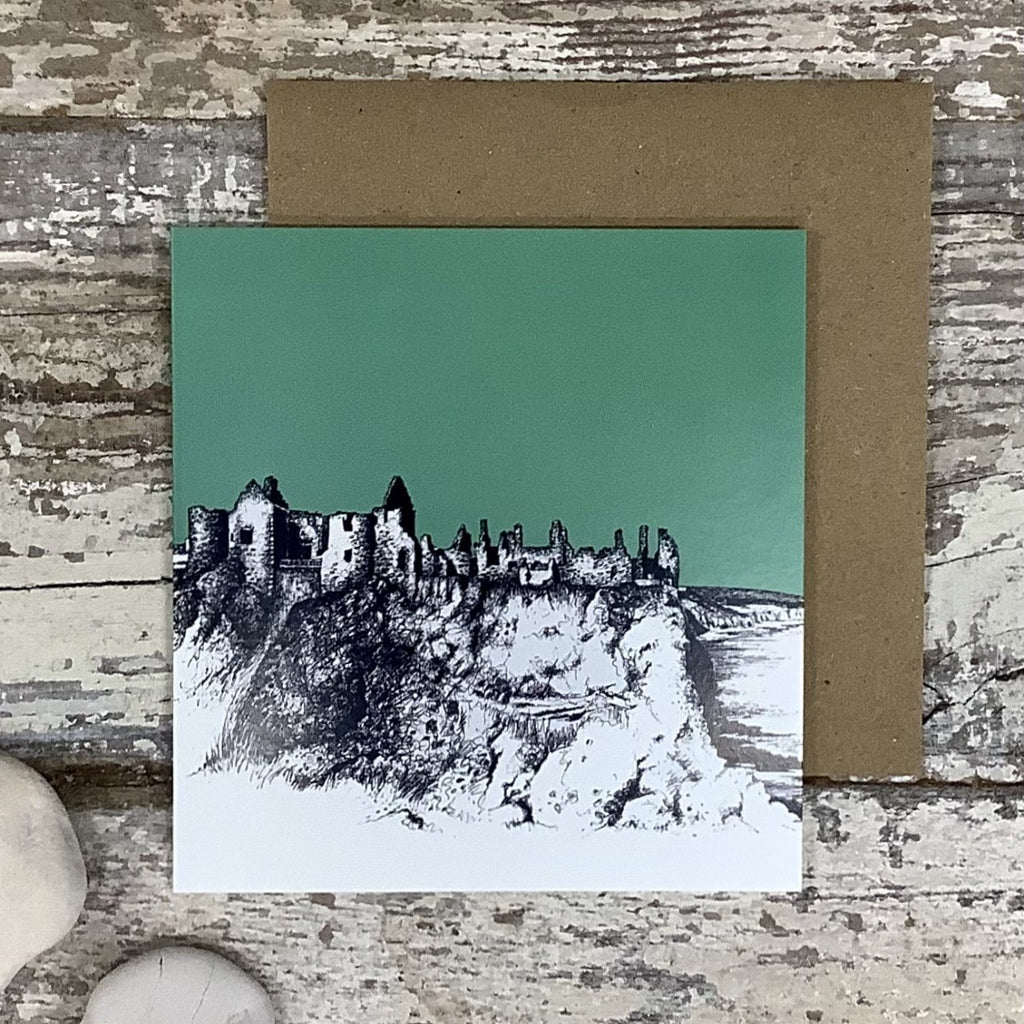 Dunluce Castle greeting card by Frankie Creith