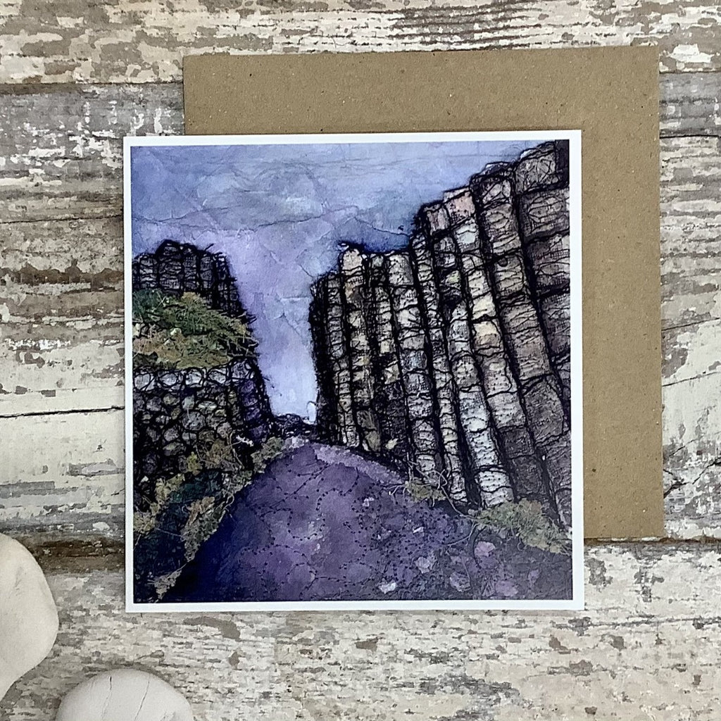 Giant's Causeway Path greeting card with envelope