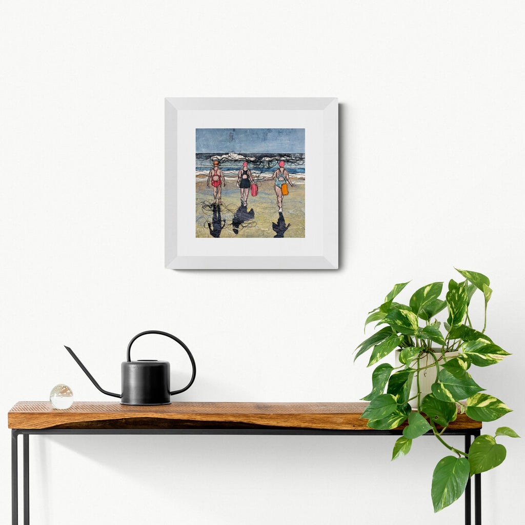 Frankie Creith Sea Swimmers Three giclée print hanging on a wall