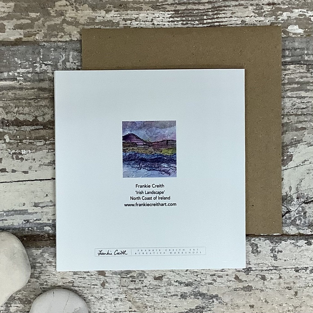 Irish Landscape River greeting card rear view