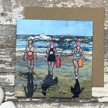 Sea Swimmers Three greeting card with envelope