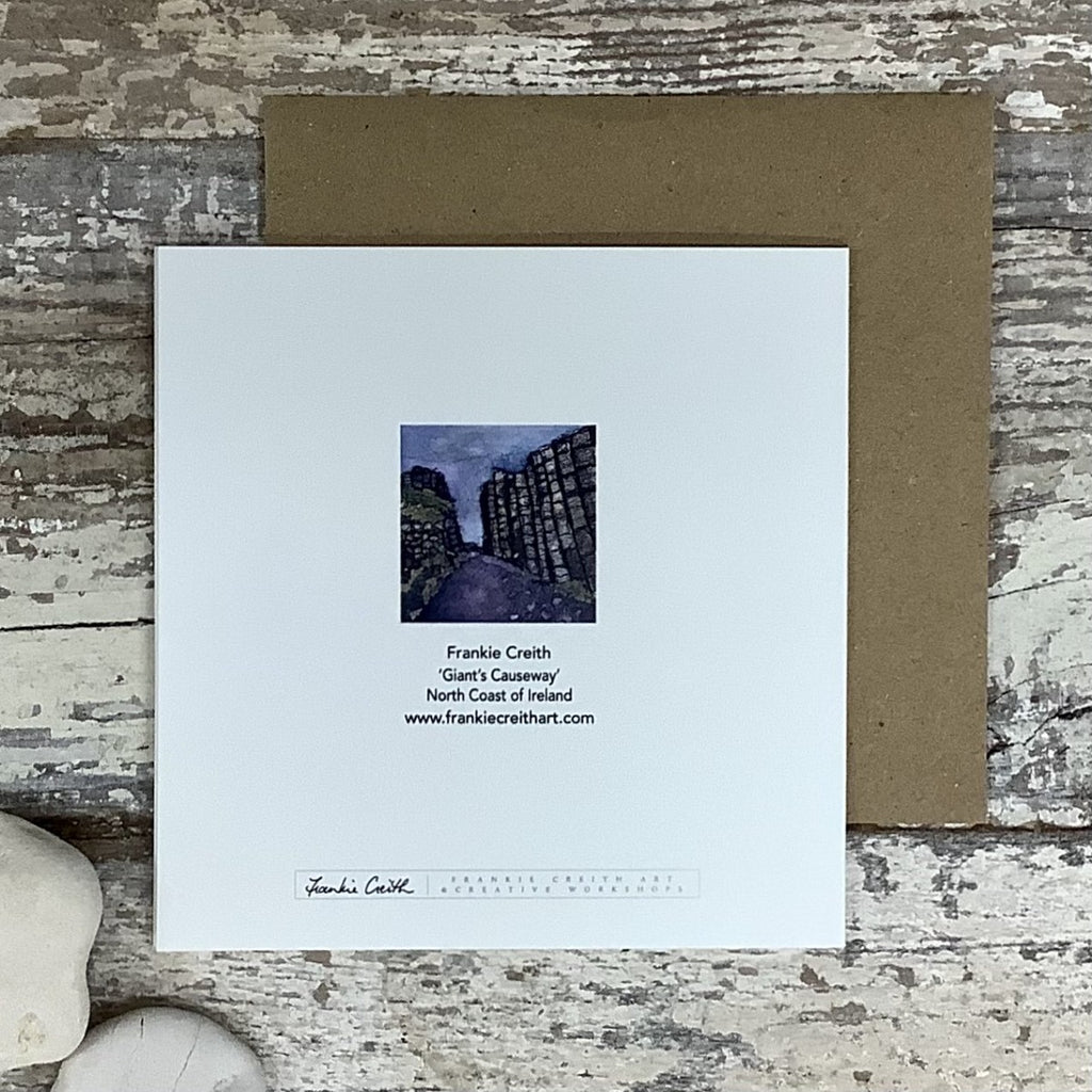 Giant's Causeway Path greeting card rear view