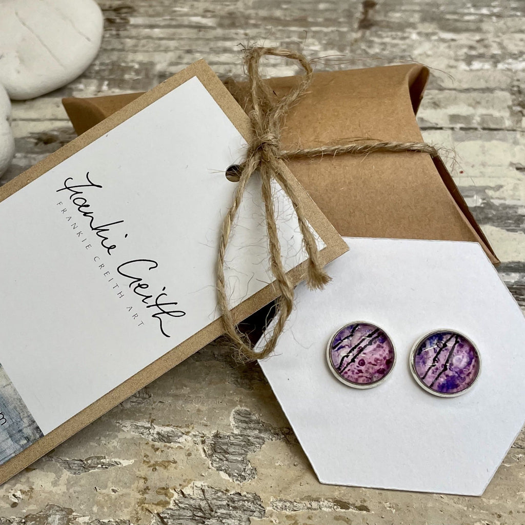 North Coast Art Print Stud Earrings by Frankie Creith