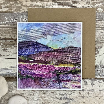 Irish Landscape Heather Greeting Card with envelope