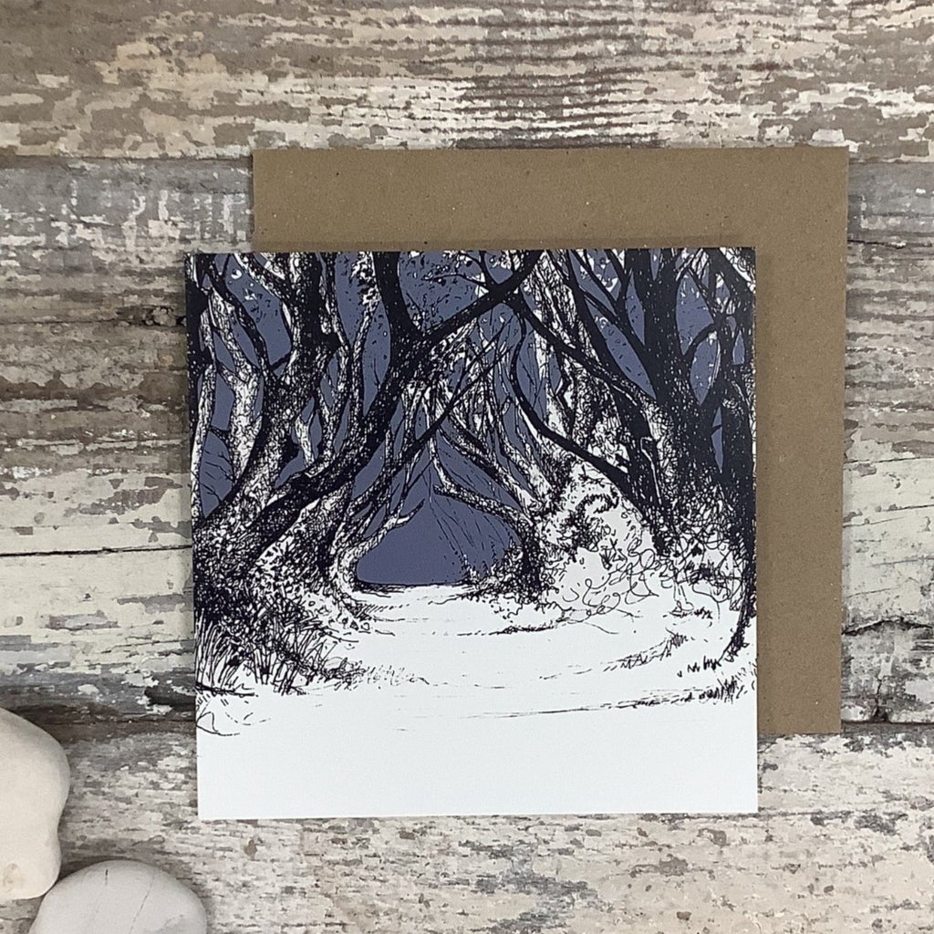 The Dark Hedges greeting card by Frankie Creith