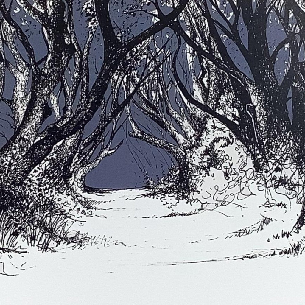 The Dark Hedges Greeting Card by Frankie Creith (detail view)