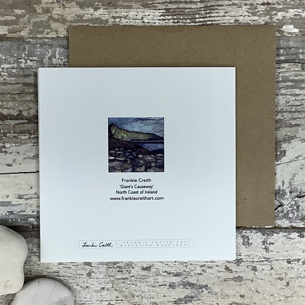 Giant's Causeway West greeting card rear view
