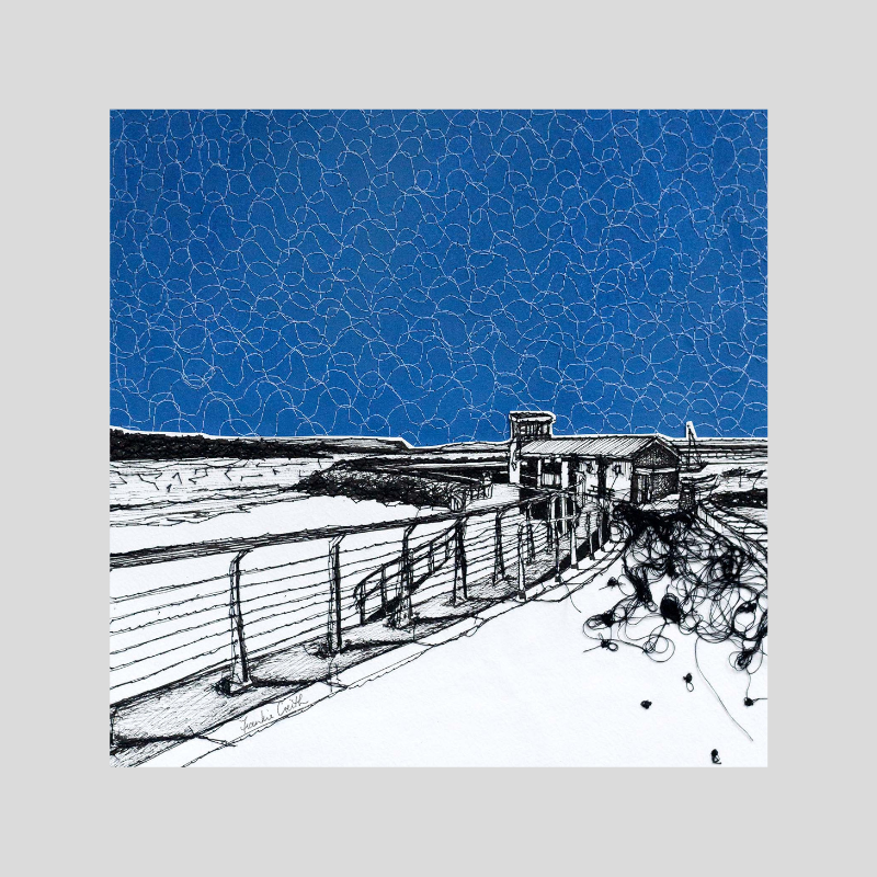 Babushka Portrush giclée print square unframed