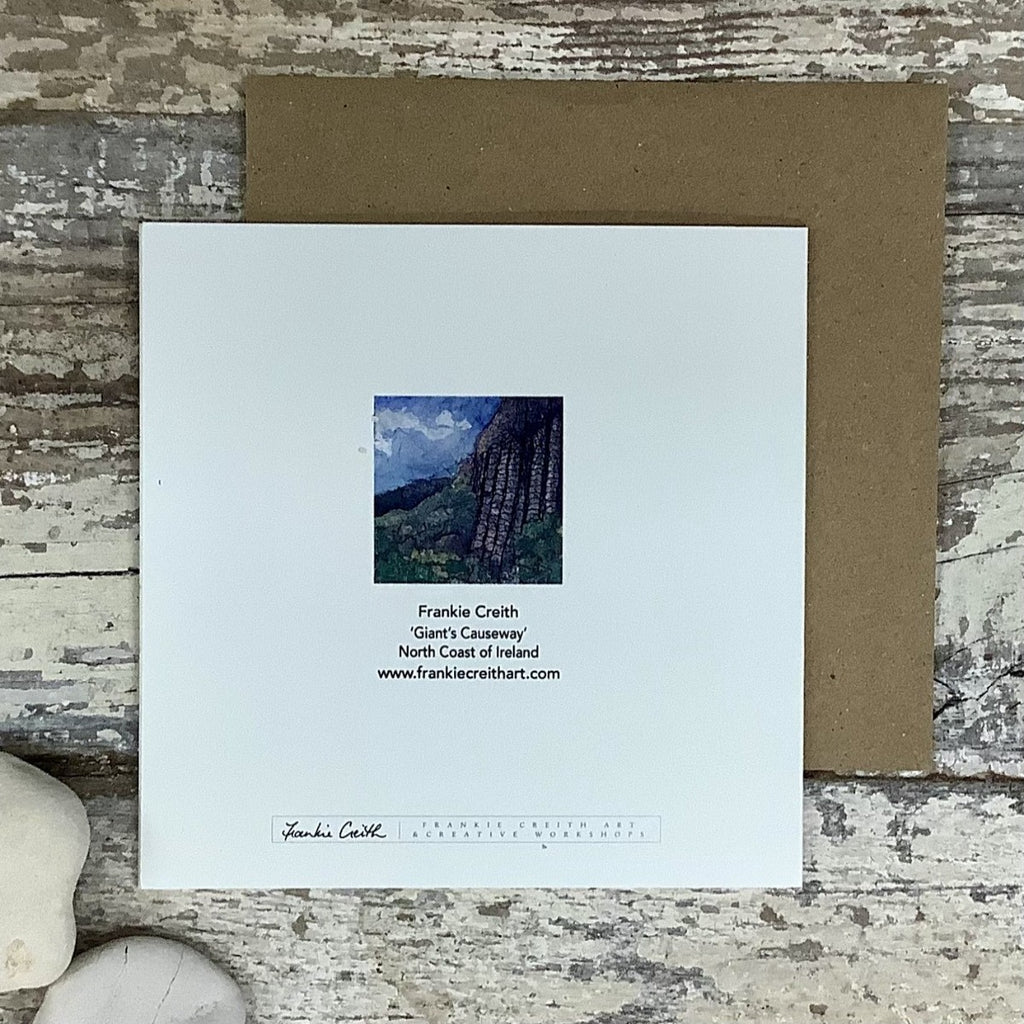 Giant's Causeway Giant's Organ Pipes greeting card rear view