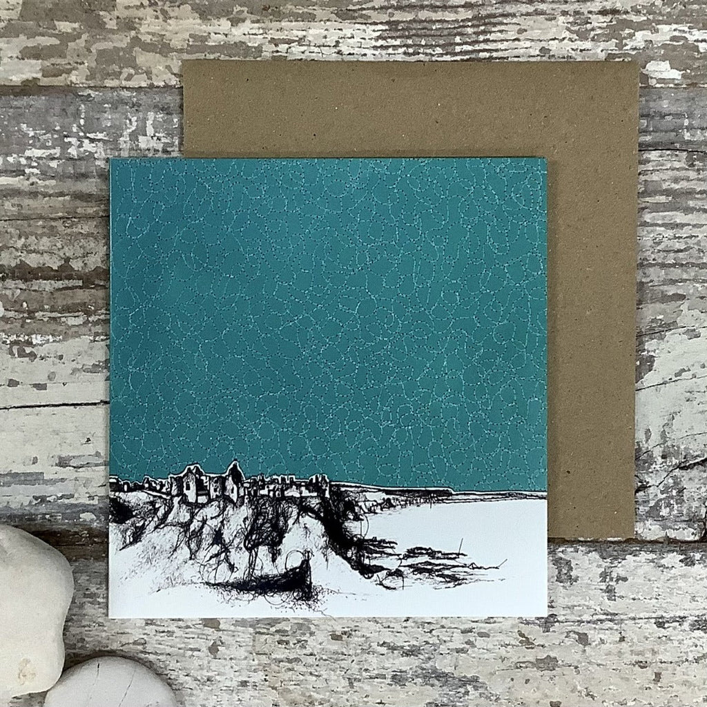 Stitched North Coast Greeting Cards Dunluce Castle