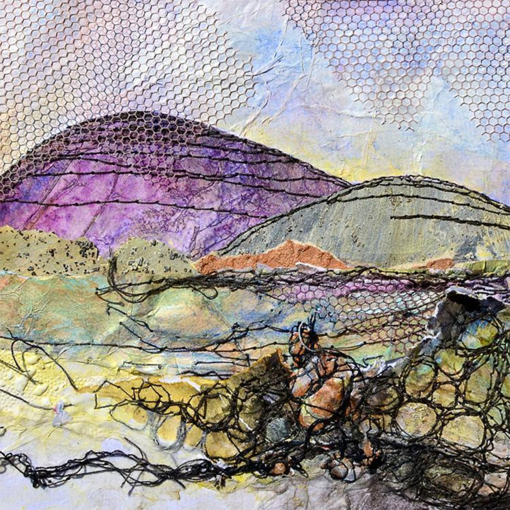 Irish Landscape Stone Wall Greeting Card detailed view