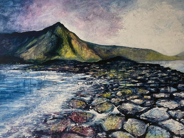 Giant's Causeway Northern Ireland Greeting Card with painted image by artist Frankie Creith