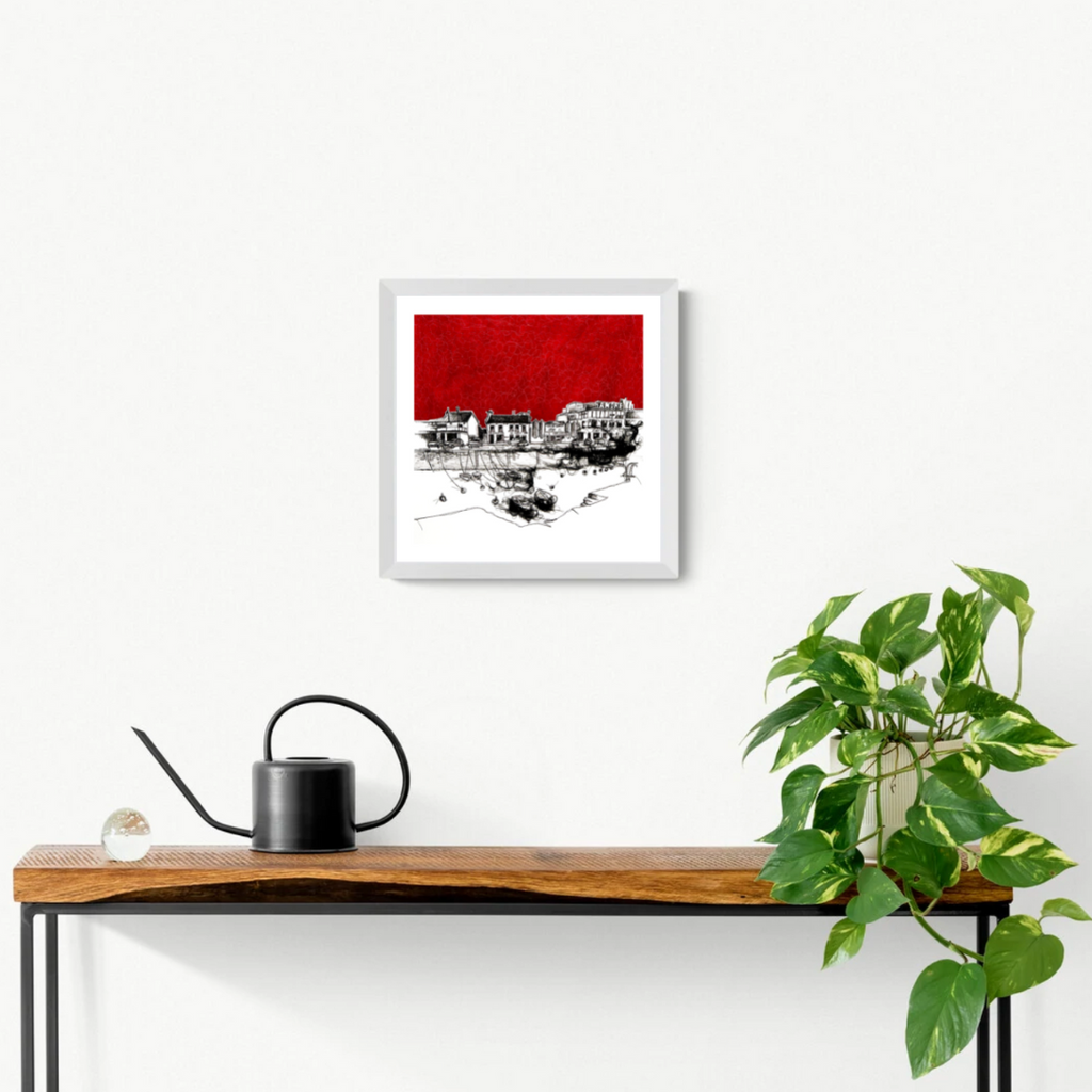 Harbour Portrush giclée print perspective square framed