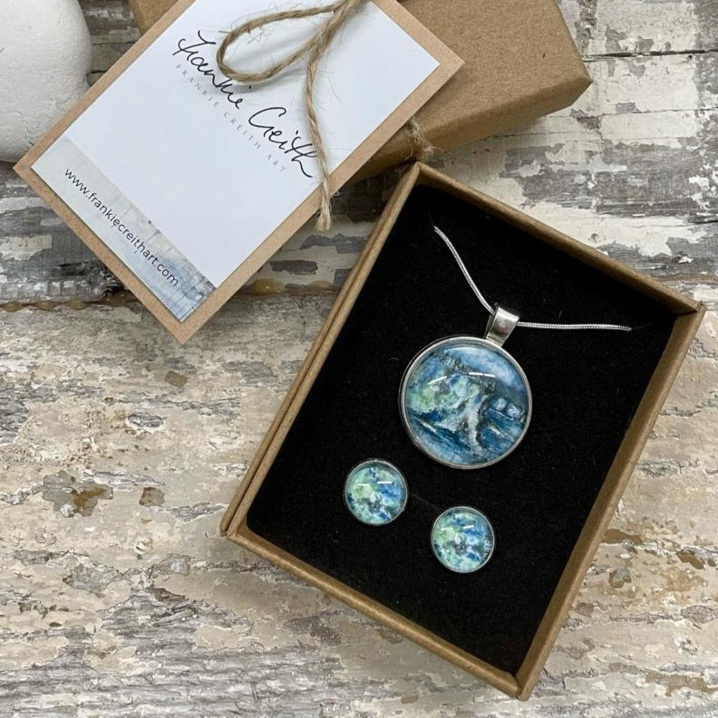 North Coast Dunluce Art Print Jewellery Set by Frankie Creith