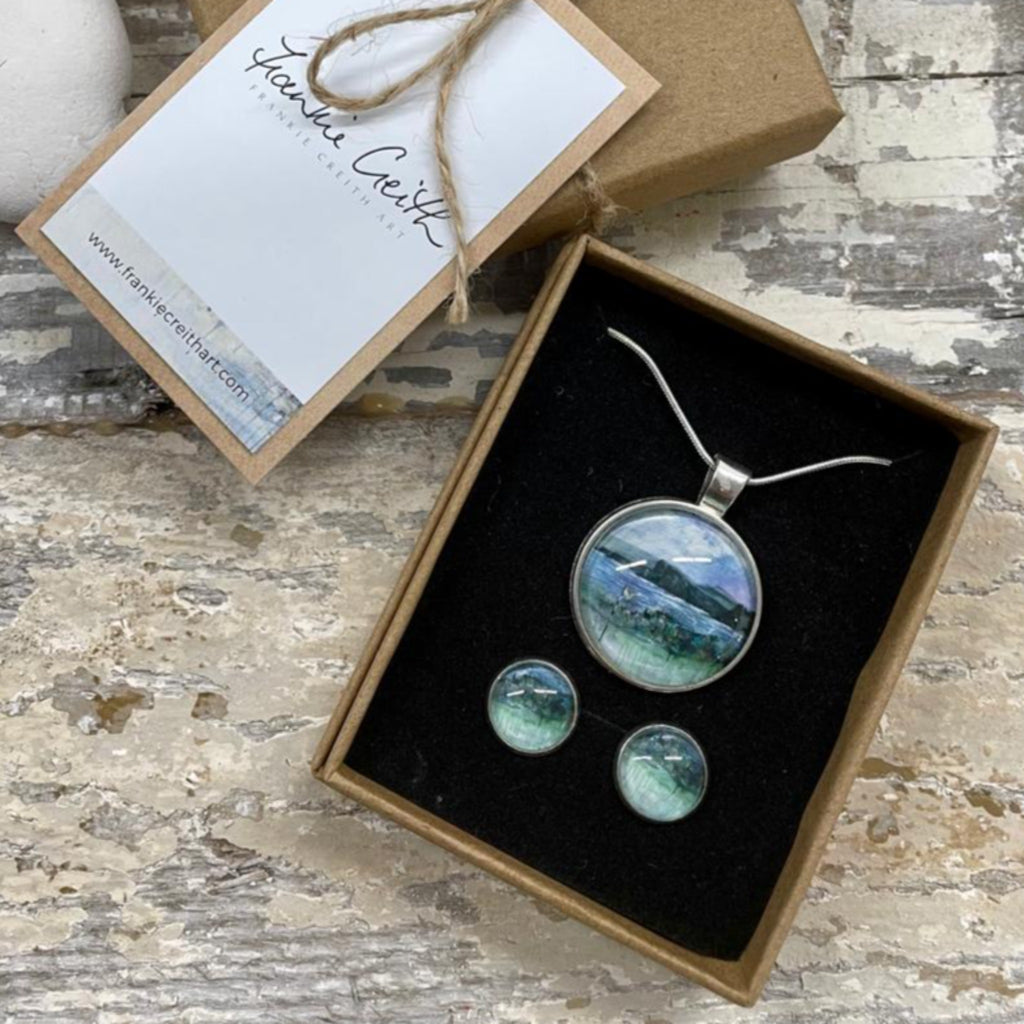 North Coast Dunluce Golf Art Print Jewellery Set by Frankie Creith