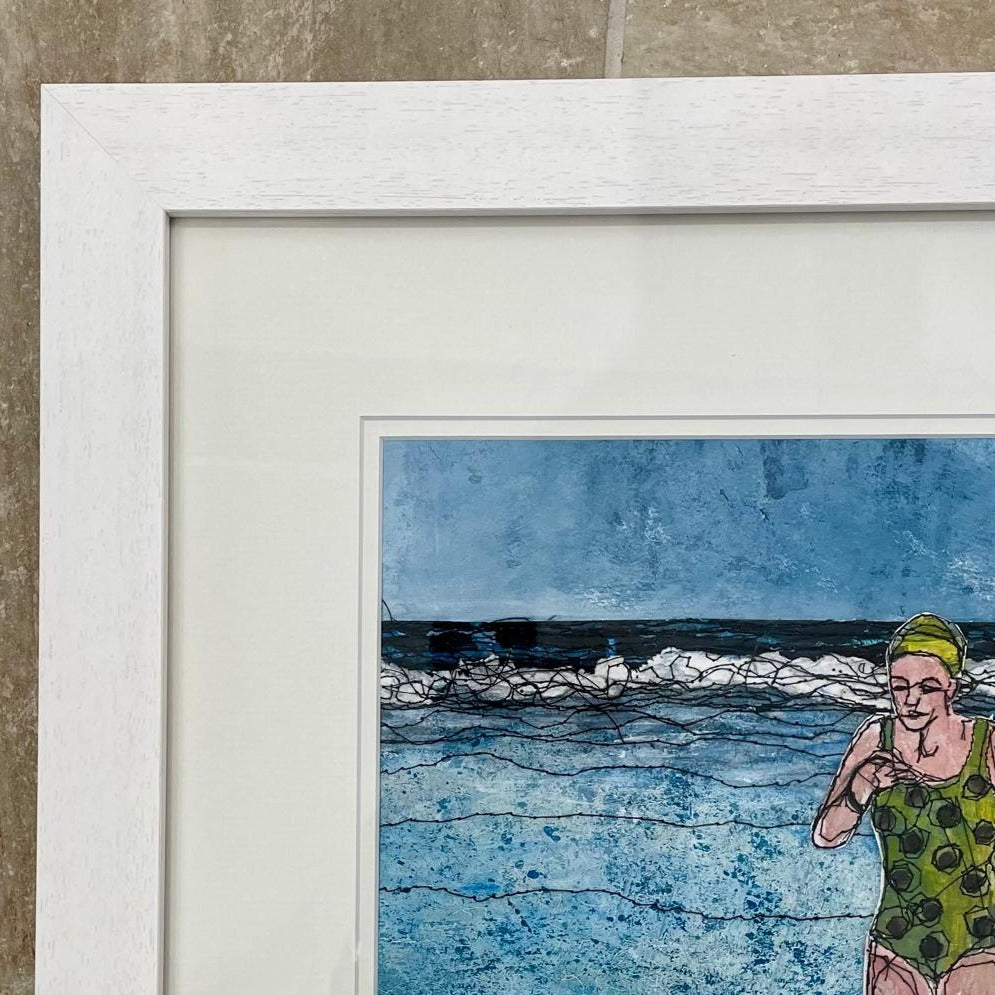 Sea Swimmers One original artwork close up of frame