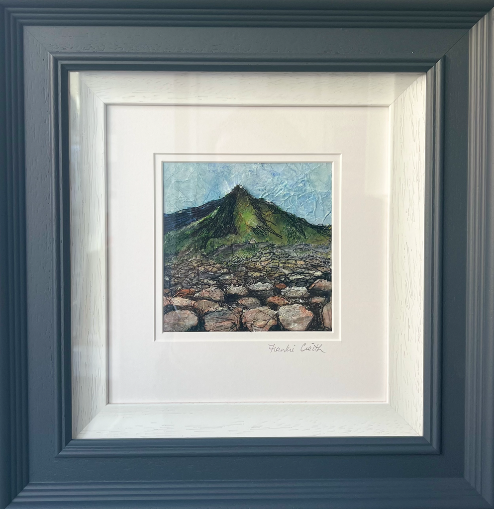 Causeway View Original Mixed Media Artwork in mount and frame