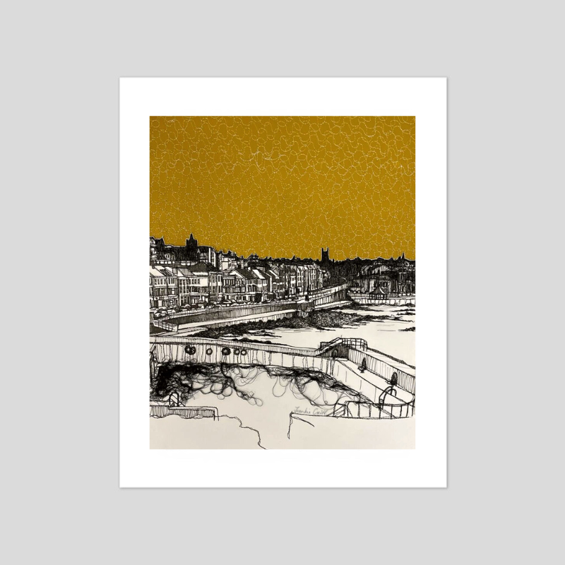 Portstewart Prom contemporary giclée print (portrait)