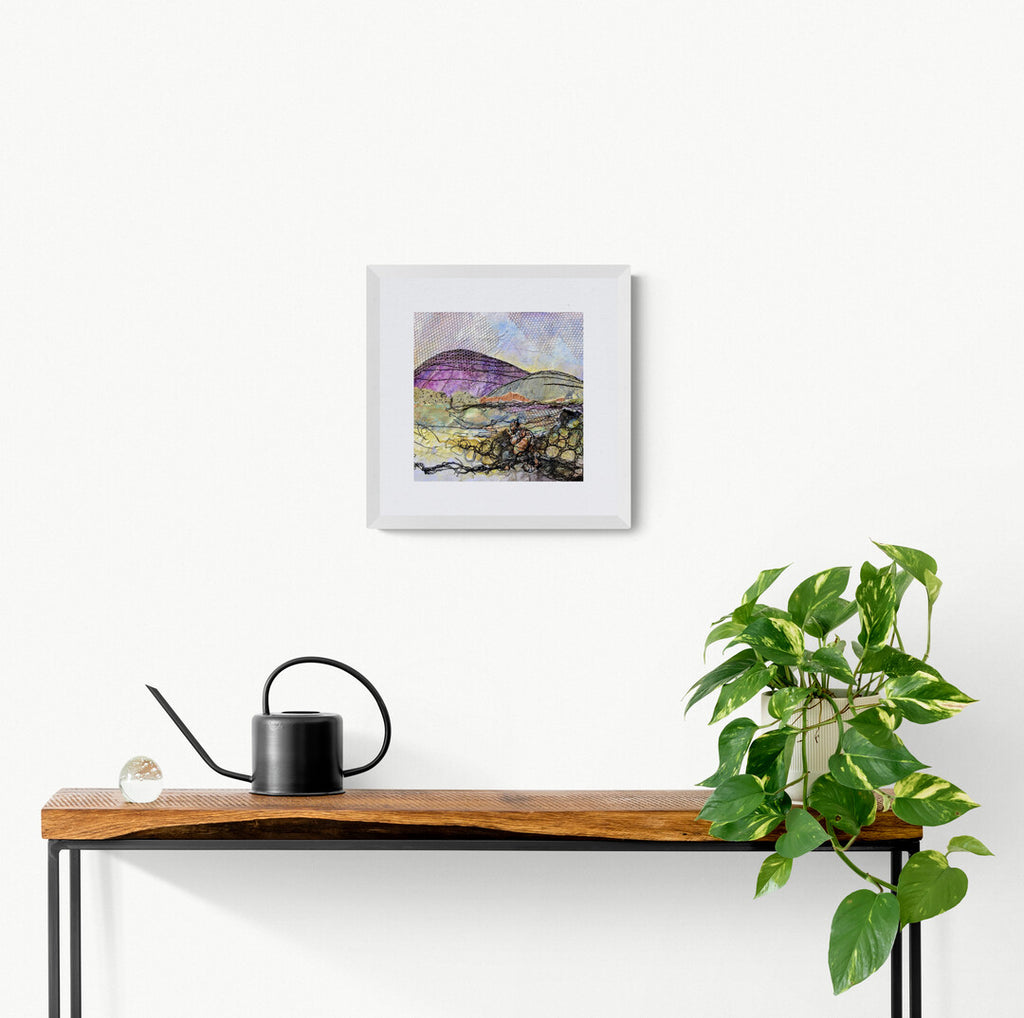 Irish Landscape Stone Wall Print by Frankie Creith hanging on the wall.
