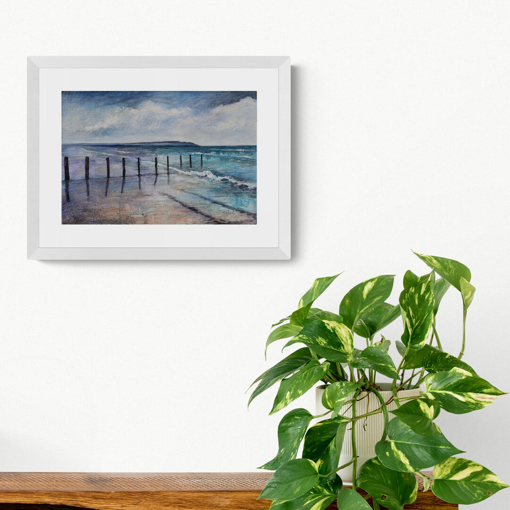 Portstewart Strand by Frankie Creith hanging on a wall.