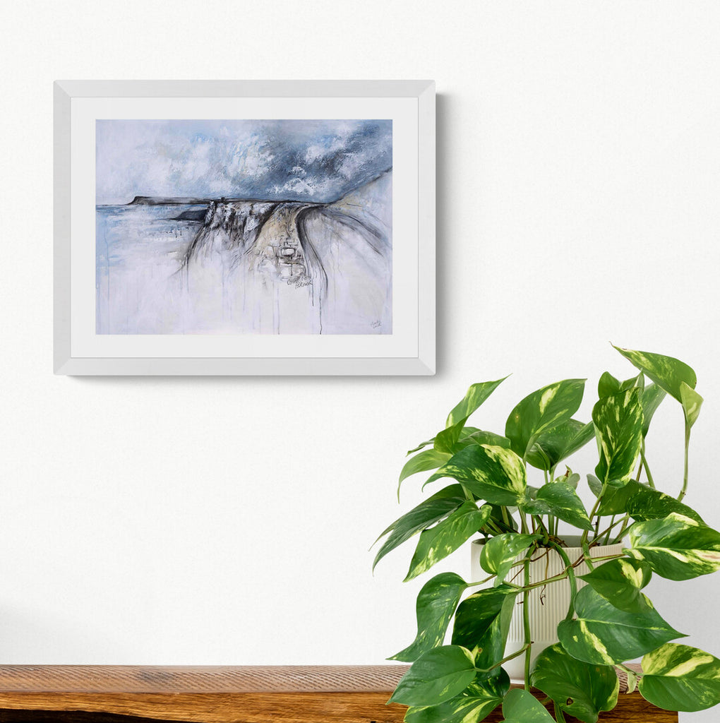 Coast Road Print by Frankie Creith hanging on a wall
