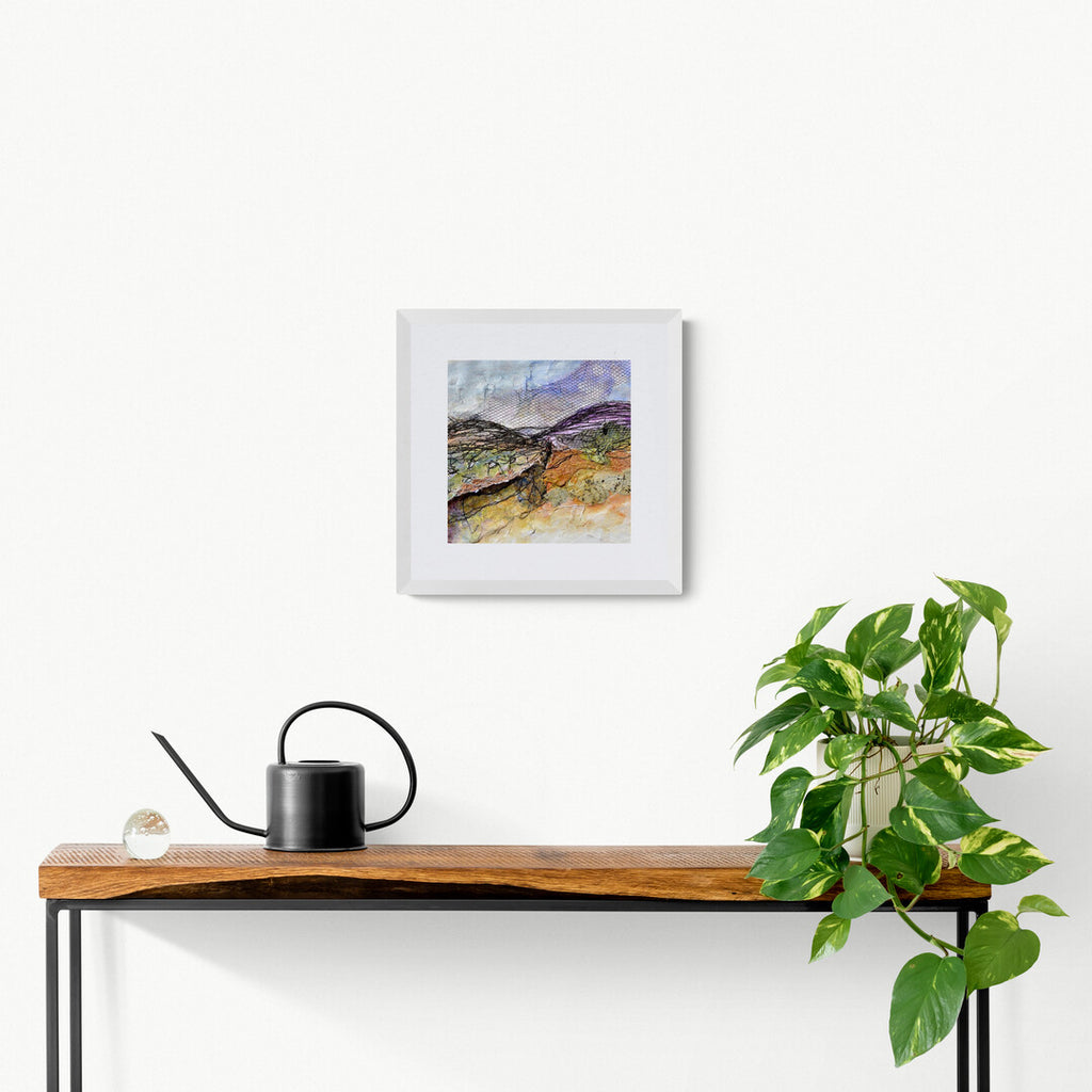 Irish Landscape Sheep Print by Frankie Creith hanging on a wall
