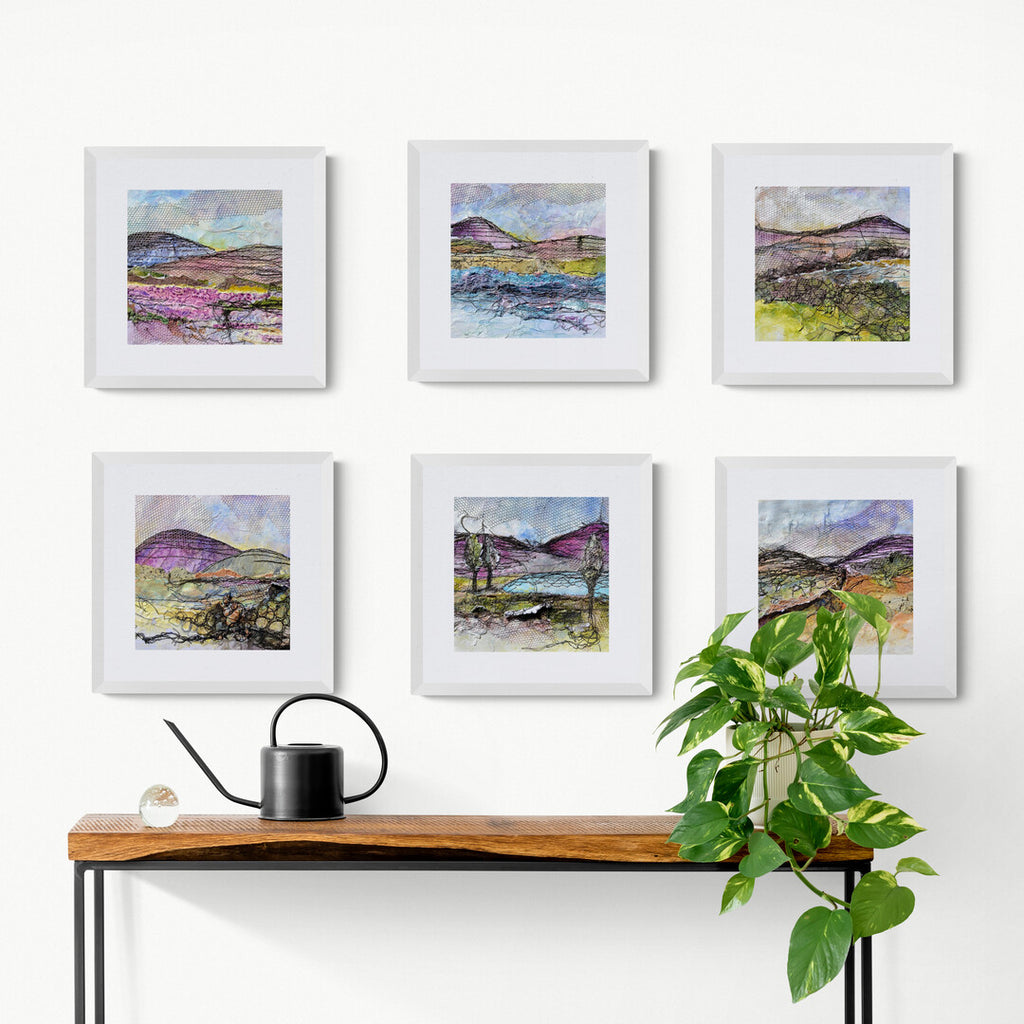 Set of Six Irish Landscape Prints by Frankie Creith