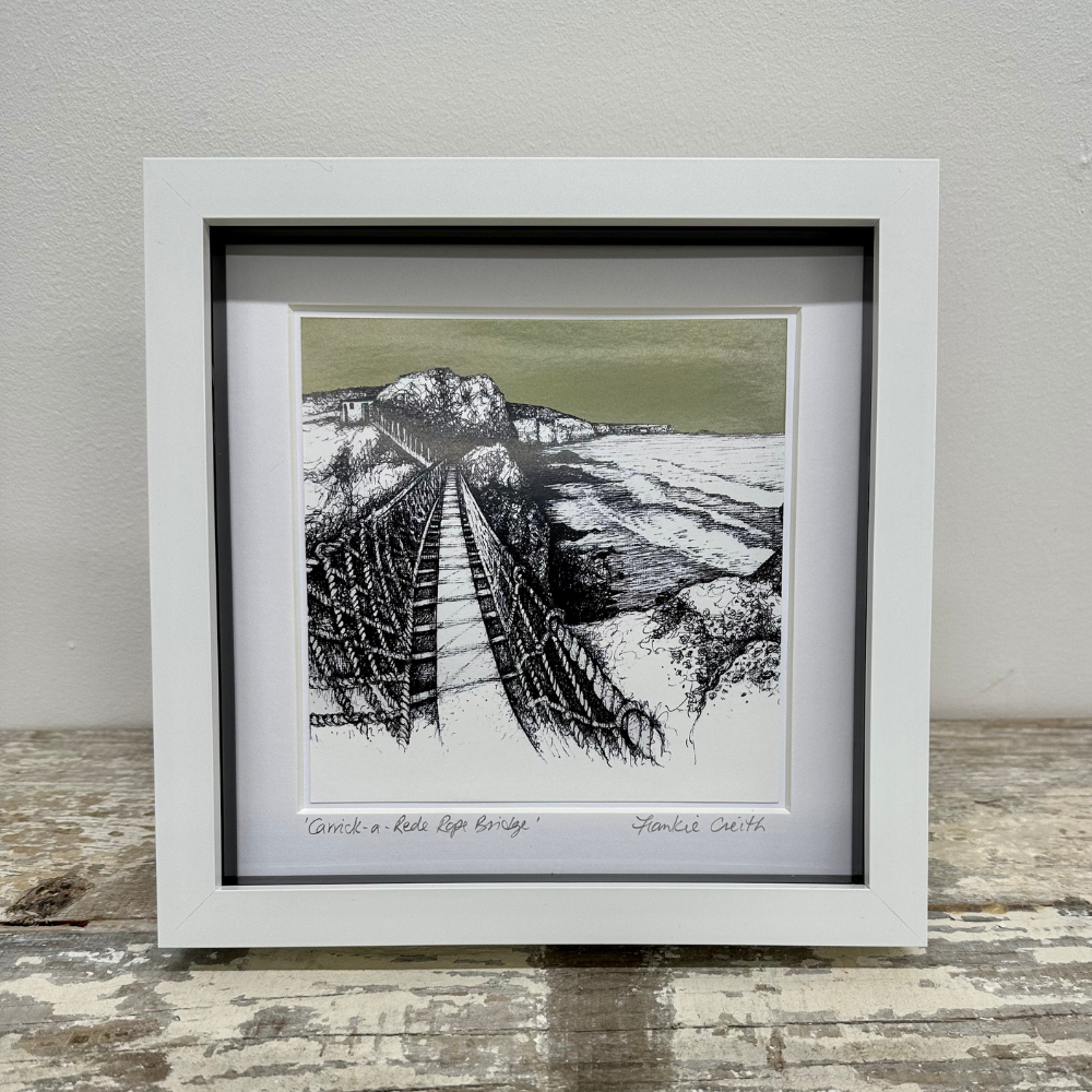 Carrick-a-rede Rope Bridge Box Framed Print