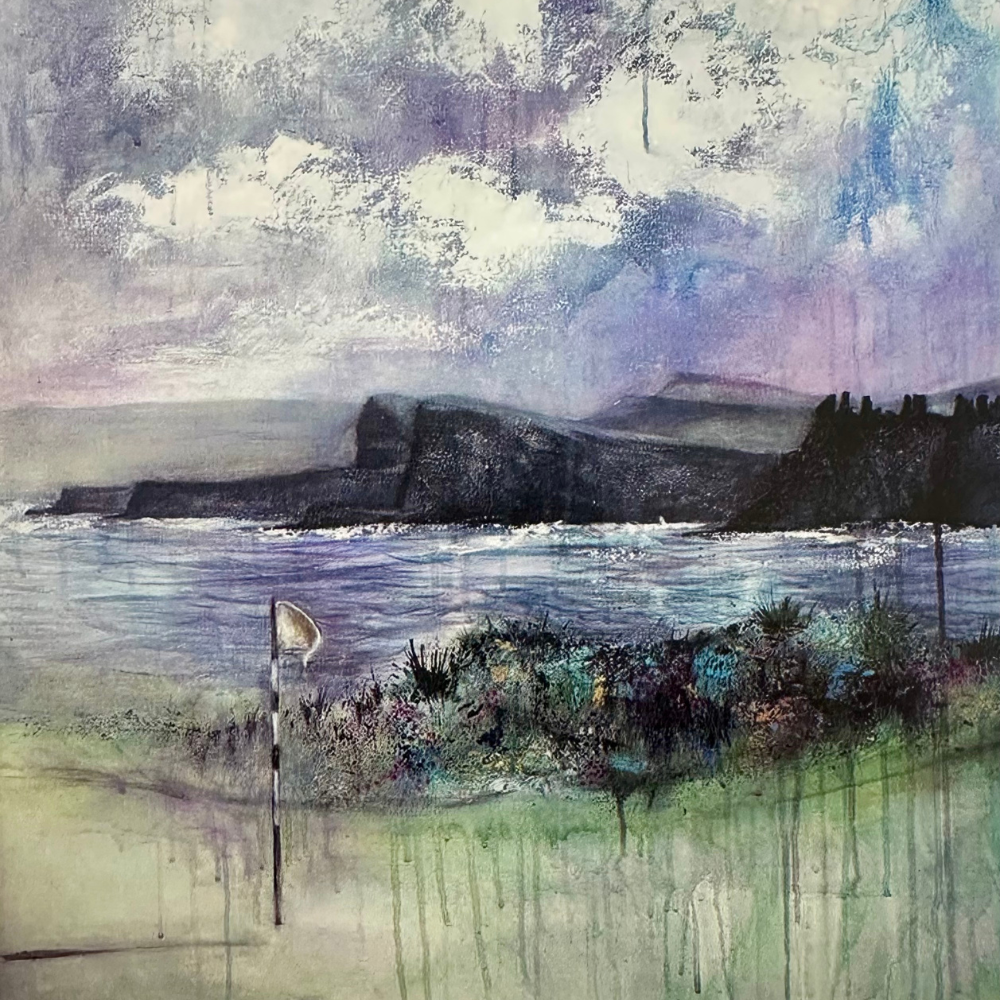 Dunluce Golf Portrush box framed print detailed view