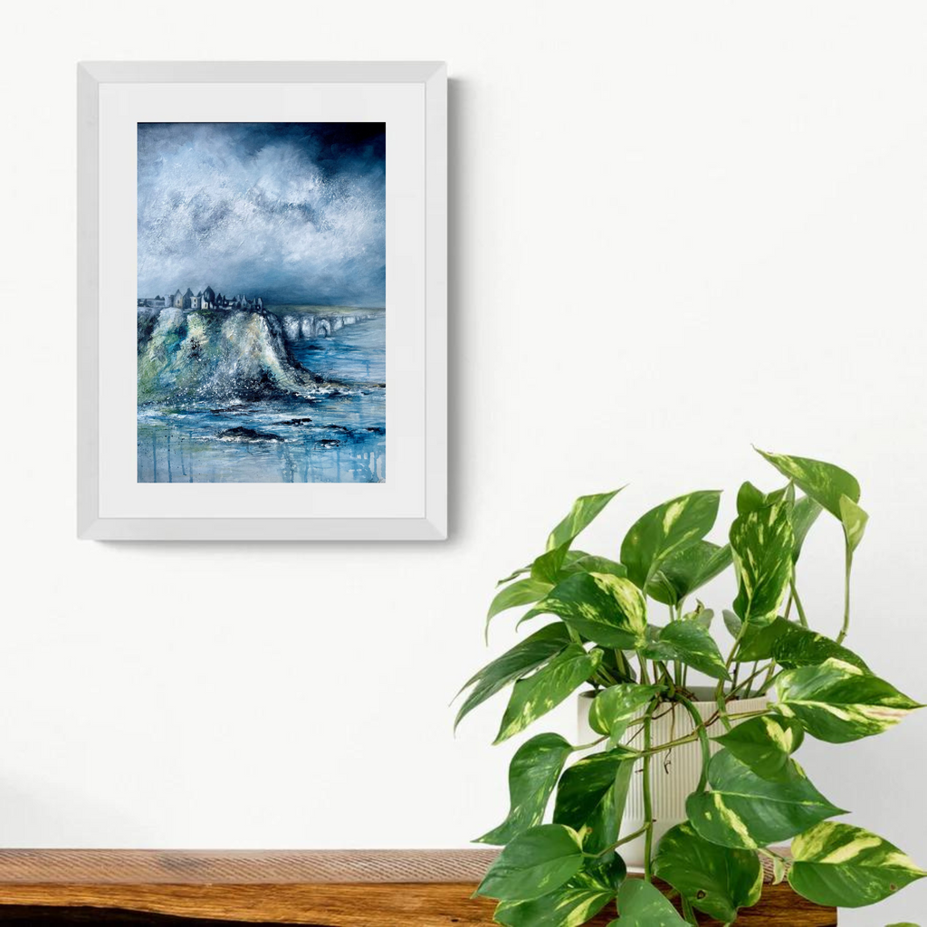 Dunluce Giclee Print in Portrait on the wall