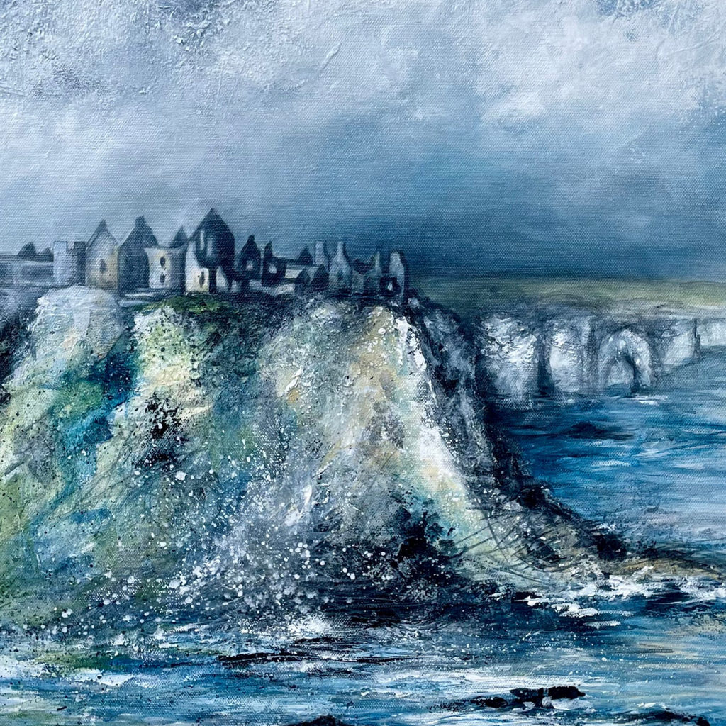 Dunluce Giclee Print in Portrait close up